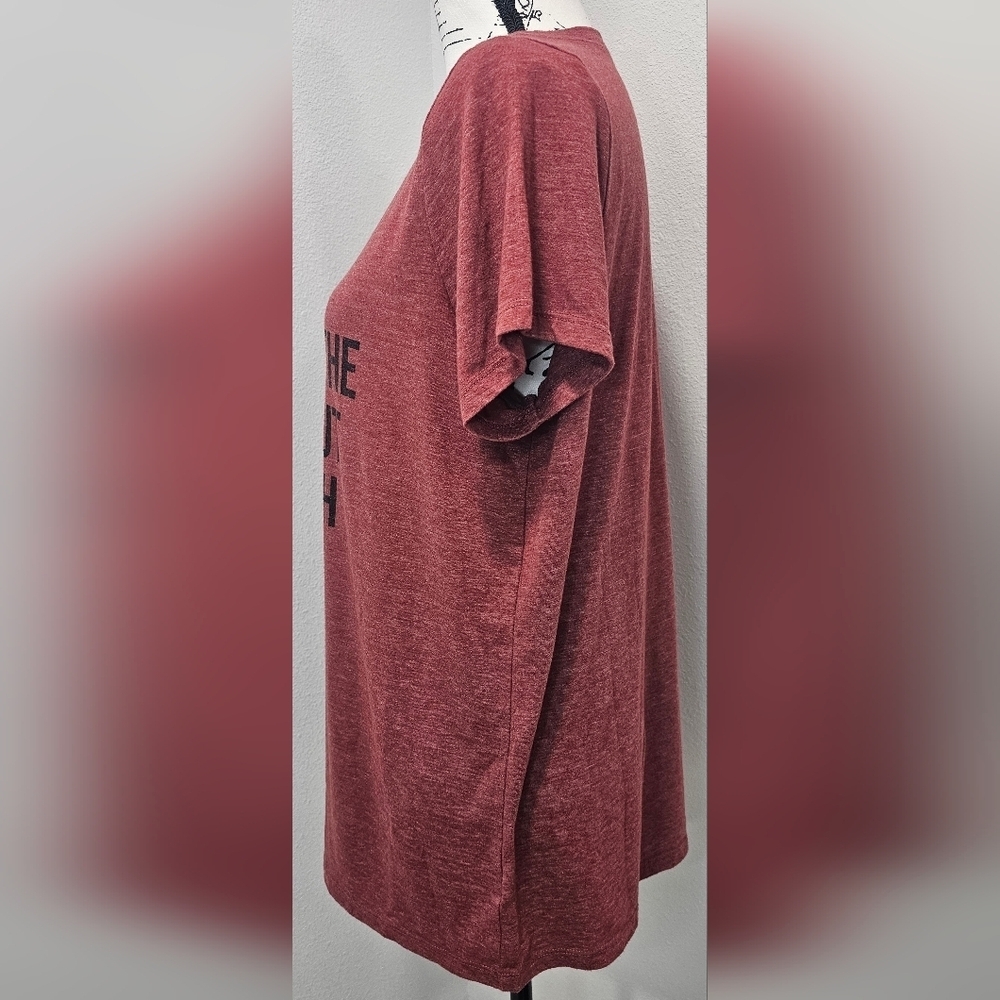 Torrid Womens Worth A Shot Slim Fit Crew  Short Sleeve Tee Brick Red Size 0/L/12 - Picture 4 of 13